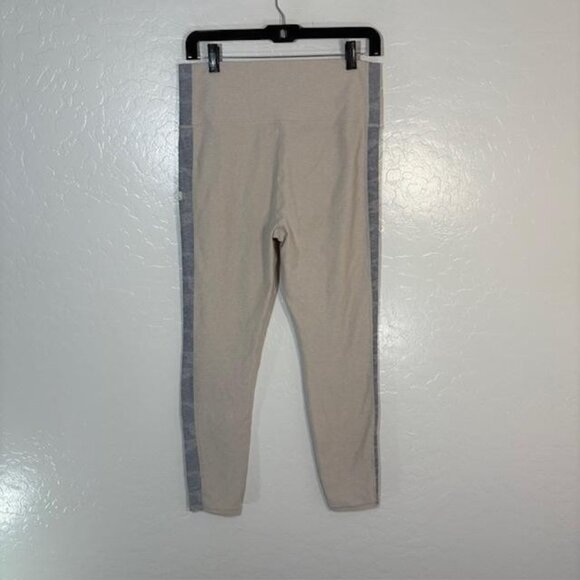 Vuori Pants Womens Large Beige Gray High Rise Leggings Colorblock Side VW462 - Picture 4 of 9